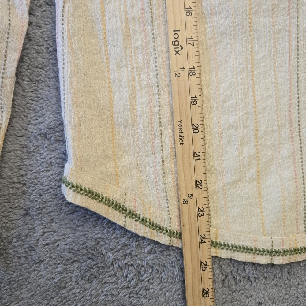 Sister Mary Lizette Embroidered Blouse Ivory Green Cotton Top Floral XS NWT - Picture 5 of 9